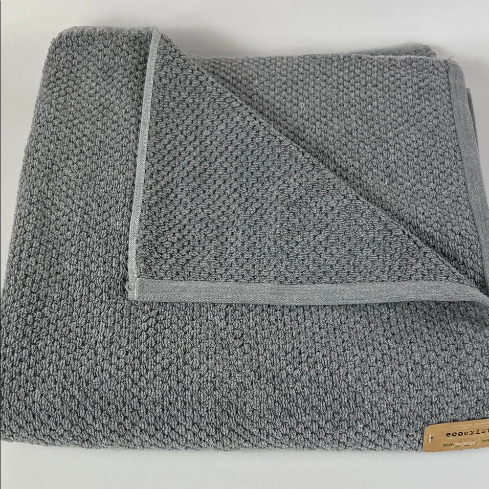 1pc Ecoexistence Bath Towels eco-melange Oversized Gray Soft Cotton NEW